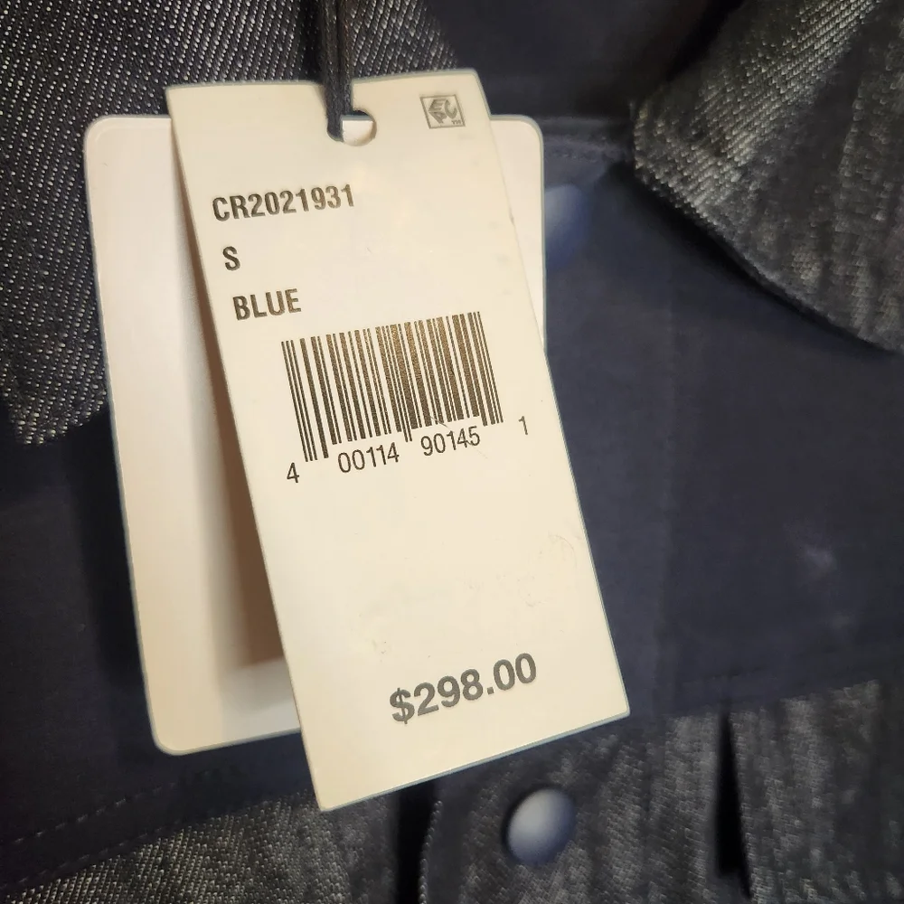 MEN'S NOMINEE MIXED-MEDIA DENIM TRUCKER JACKET SIZE SMALL NWT - Picture 4 of 12